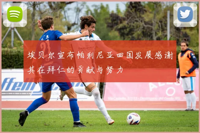 埃贝尔宣布帕利尼亚回国发展感谢其在拜仁的贡献与努力